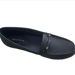 Nautica Women's Beckington Buckle Braided navy Loafer Flats Women’s size 7.5